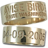 Duck Band Ring 14K Gold 8 mm Wide 